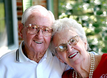 Photo of a couple smiling. Link to Life Stage Gift Planner Over Age 70 Situations.